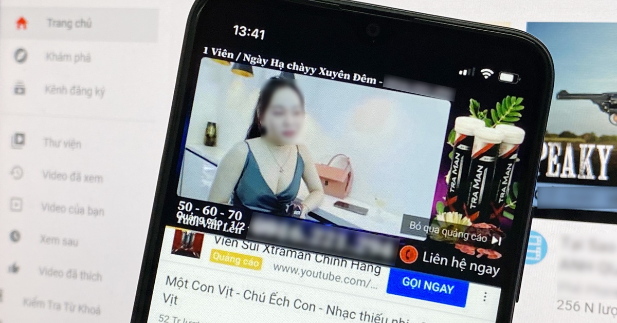 Quảng cáo thuốc kích dục xuất hiện ở video ca nhạc thiếu nhi trên YouTube