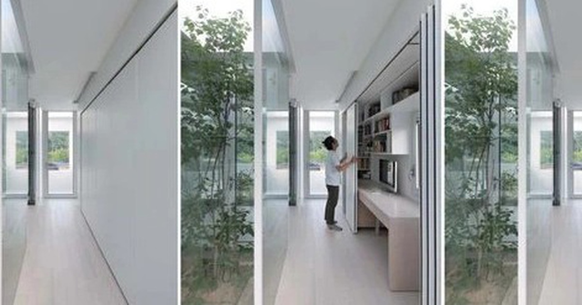 Ngôi nhà có cách giấu đồ nội thất dọc hành lang độc đáo