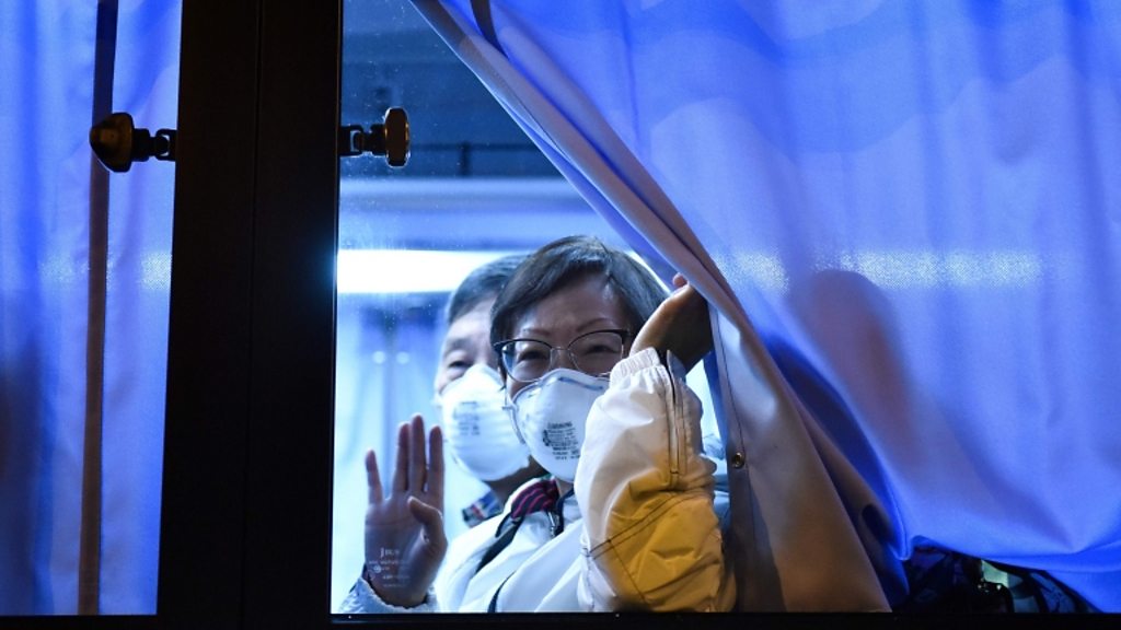 Coronavirus: Americans from quarantined cruise ship flown from Japan