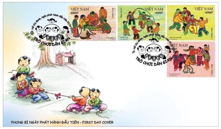 Bộ TT&TT phát hành bộ tem bưu chính “Trò chơi dân gian”