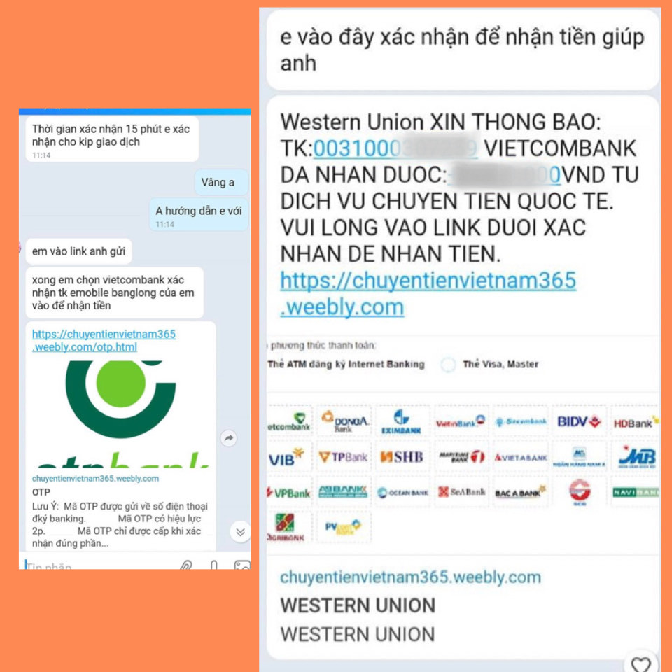 Lừa đảo người bán hàng online bằng website chuyển tiền giả mạo