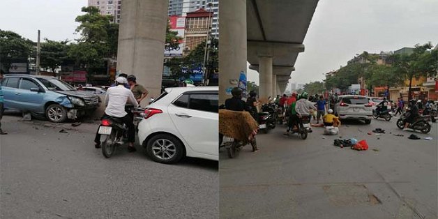 Nghe VietNamNet: Ô tô tăng ga tông hàng loạt xe khiến 3 người bị thương