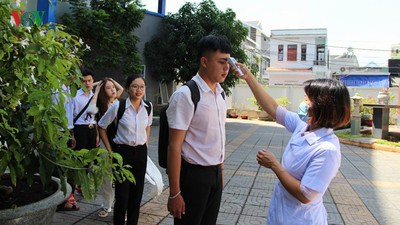 High-school students return after long break caused by COVID-19 fears