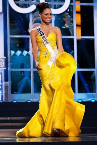 yellow evening gown worn by h’hen nie wins miss universe award hinh 8