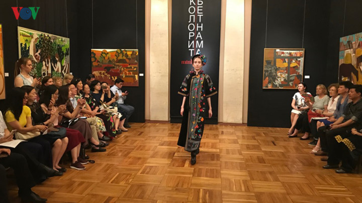 ao dai goes on display thanks to vietnamese designer in russia hinh 2