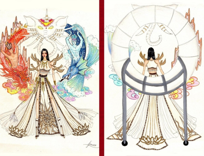 popular national costume entries revealed for hoang thuy’s miss universe show hinh 1