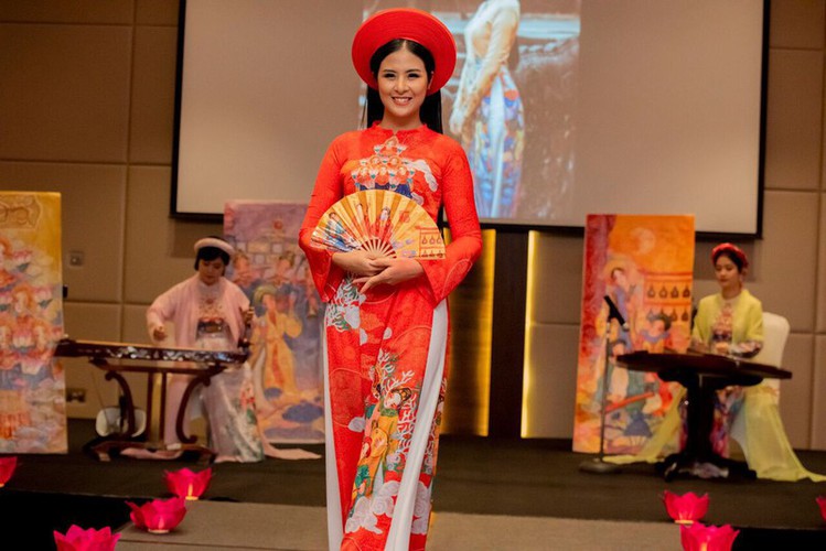 ngoc han unveils new ao dai collection in saudi arabia hinh 2