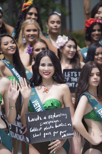 hoang hanh takes part in swimsuit segment of miss earth 2019 hinh 6