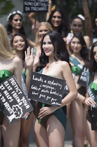 hoang hanh takes part in swimsuit segment of miss earth 2019 hinh 7