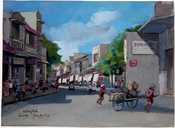 hanoi displayed through old paintings hinh 5