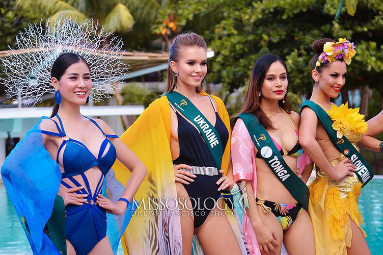 hoang hanh receives gold medal in miss earth’s resort wear segment hinh 3