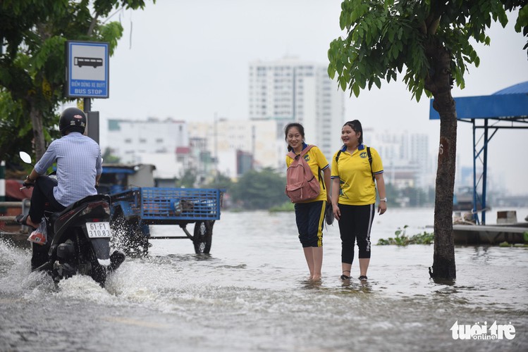 high tides cause disorder to daily lives of residents throughout hcm city hinh 9