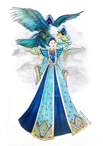 national costume revealed for thuy an at miss intercontinental 2019 hinh 1