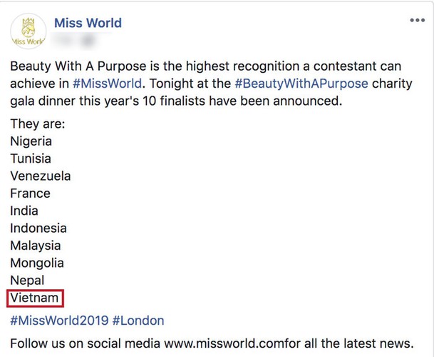 thuy linh among top 10 of miss world’s beauty with a purpose segment hinh 1