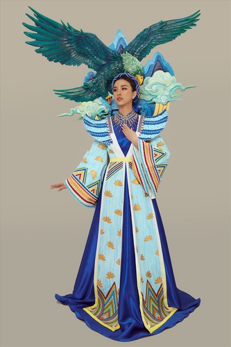 thuy an reveals national costume for miss intercontinental 2019 hinh 1