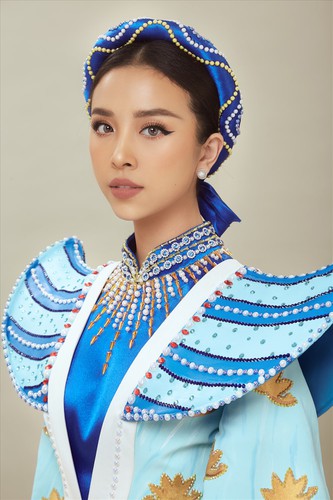 thuy an reveals national costume for miss intercontinental 2019 hinh 3