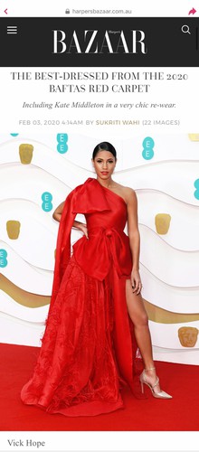 outfit by designer tran hung wins praise as best outfit of bafta awards hinh 2