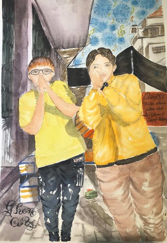 unique hanoi through covid-19 sketch paintings hinh 1