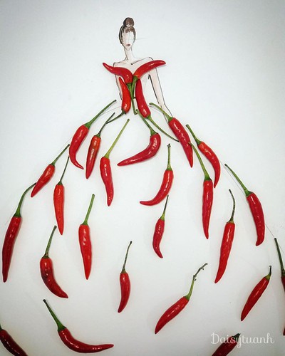 housewife shows off artistic gowns made from vegetables hinh 6