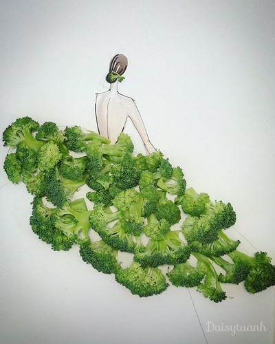 housewife shows off artistic gowns made from vegetables hinh 7