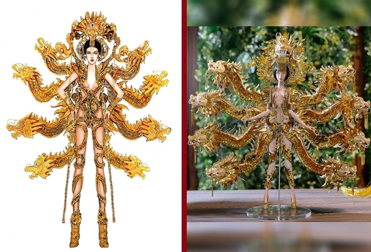 hoang thuy to pick from three national costumes ahead of miss universe 2019 hinh 5