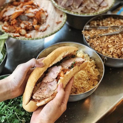 Popular Banh Mi shops located through Old Quarter in Hanoi