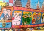 “Vietnamese train pushes back COVID-19” wins prize in child’s painting contest