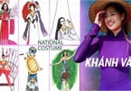 Costume designs for Khanh Van at Miss Universe 2020 feature local culture