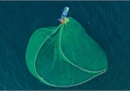 Dramatic images of fishing nets captured from above in Phu Yen