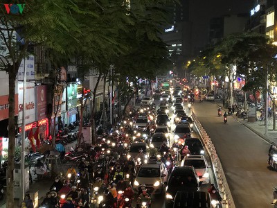 Hanoi's streets hit by severe traffic congestion as Tet draws near