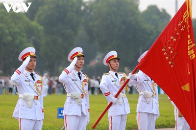 Flag-salute ceremony in celebration of National Day