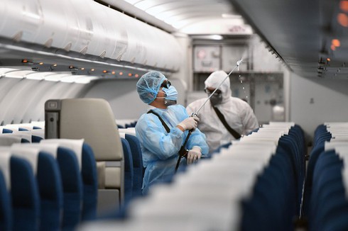 all vietnam airlines aircraft disinfected for international flights hinh 0