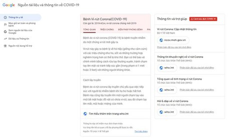 google launches page to provide covid-19 information in vietnamese hinh 0