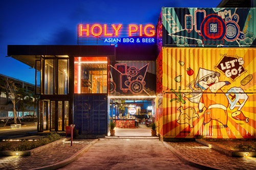 Khám phá nhà hàng container độc nhất vô nhị Holy Pig tại Đà Nẵng - ảnh 1