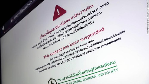 Thái Lan cấm hàng loạt các web khiêu dâm