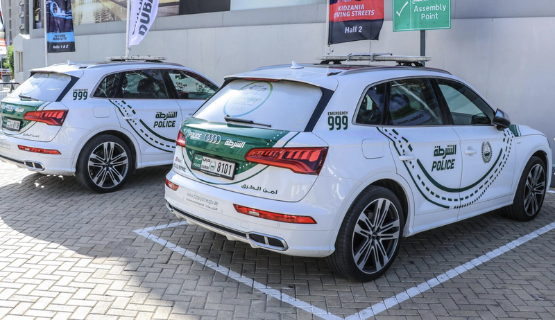 Cảnh sát Dubai khoe xe ở triển lãm Dubai Motor Show - ảnh 1