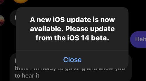 Người dùng khó chịu vì iOS 14 beta tiếp tục xuất hiện lỗi thông báo cập nhật giả