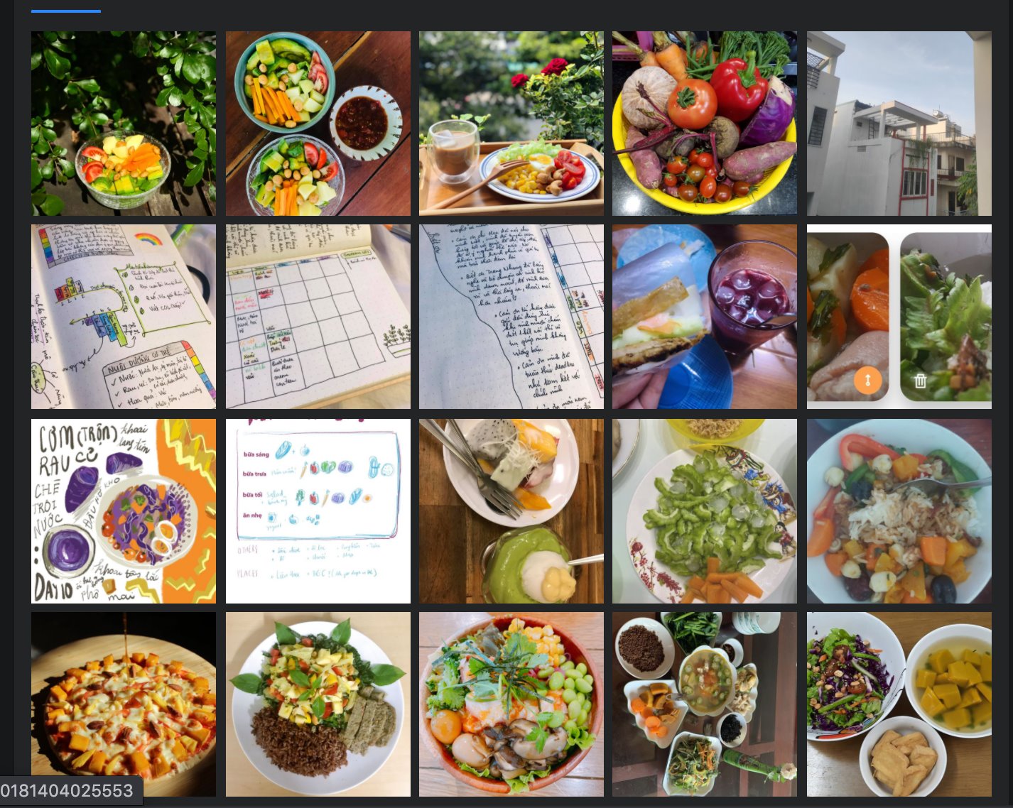 Hình ảnh các bữa ăn của học viên theo chế độ cầu vồng.