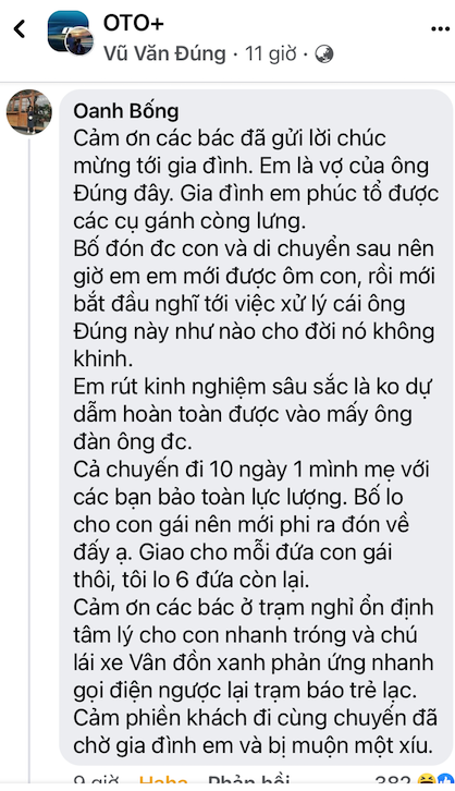 Người vợ lên tiếng sau vụ việc chồng bỏ quên con ở trạm dừng chân