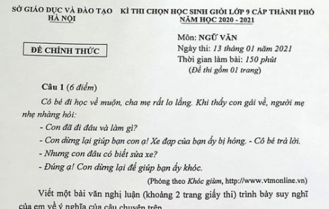 Có những đề thi khiến thí sinh làm... ra nước mắt