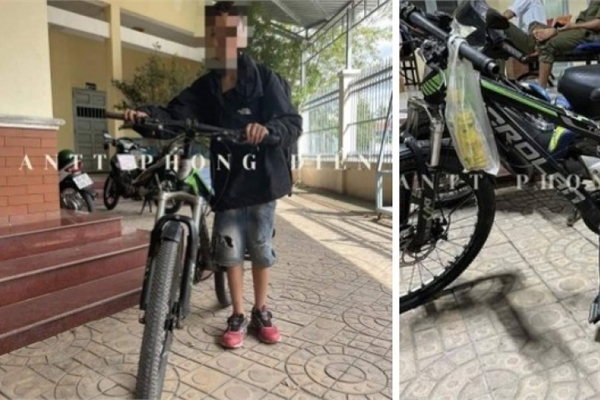 Bé trai 13 tuổi đạp xe từ TP.HCM xuống Cần Thơ thăm bạn gái quen qua mạng