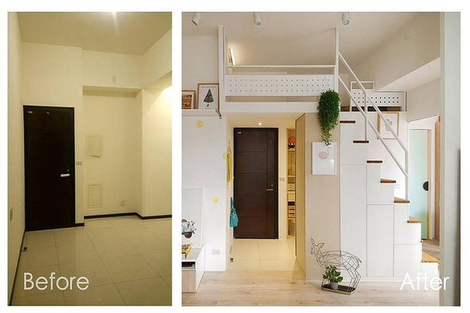 Căn hộ 30m2 chật hẹp, tối tăm như rộng gấp đôi sau cải tạo - ảnh 4