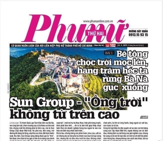 Phu Nu online newspaper in HCM City suspended