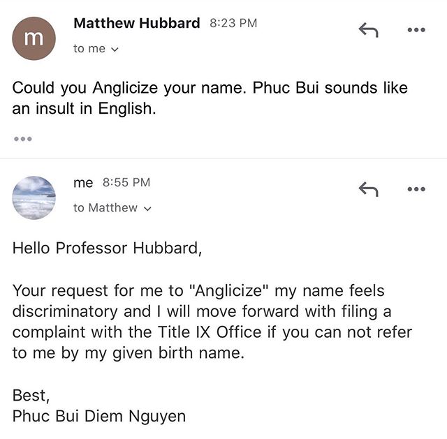 American professor suspended after demanding Vietnamese student Anglicise her name