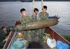 Unexploded bomb from American War pulled from Hanoi's Red River