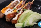 Vietnamese food: Grilled pork skewer