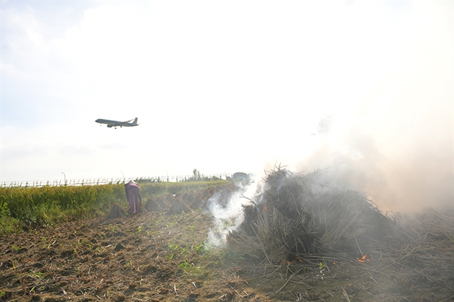 Straw burning threatens flight safety: aviation official