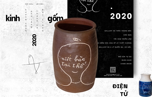 Exhibition features pottery engraved with sutra