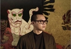 Artist inlays folk paintings with gold to give contemporary edge