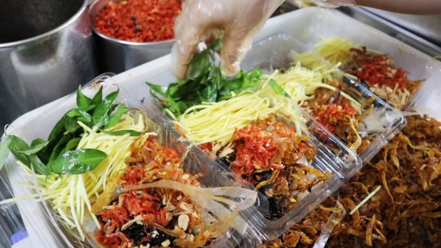 Rice paper salad a signature street food in HCM City